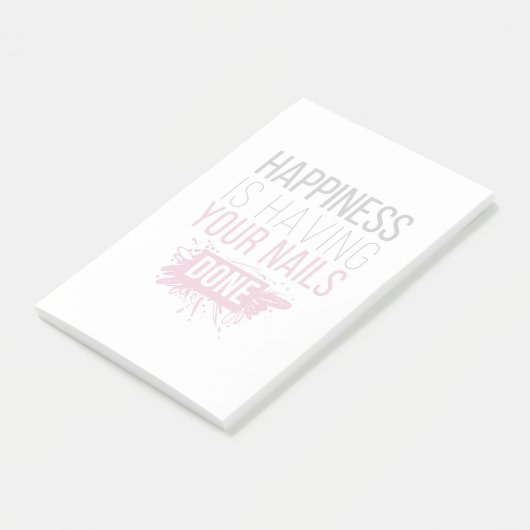 Post-it® Le bonheur mignon a vos clous faits (Incliné)