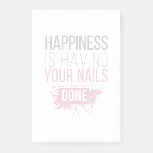 Post-it® Le bonheur mignon a vos clous faits (Devant)