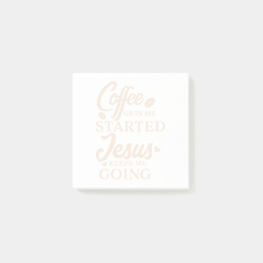 Post-it® Le Café Christian Citation Me Lance En Script (Devant)