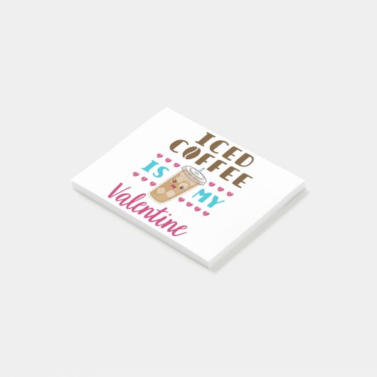Post-it® Le café glacé est ma Saint Valentin (Incliné)
