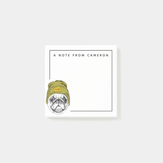 Post-it® Le carlin | de hippie qu'il fait le cool | (Devant)