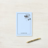 Post-it® Le chat frais | ajoutent votre nom (Sur un bureau)