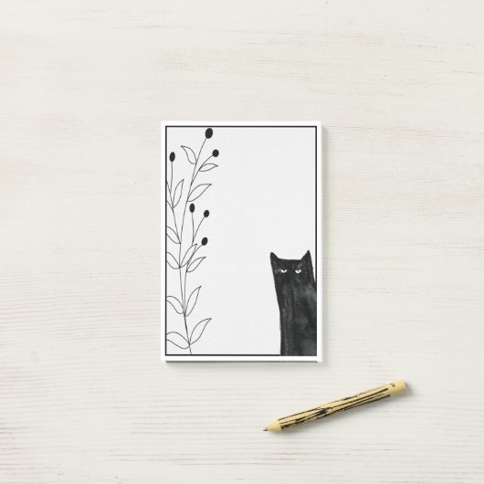 Post-it® Le chat noir (Sur un bureau)