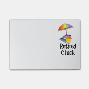 Post-it® Le Chick retraité, s'amuser à la plage