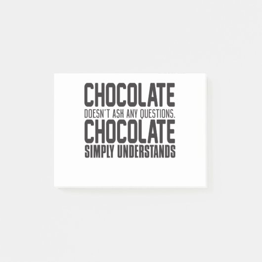 Post-it® Le chocolat ne pose aucune question : Chocolat Sim (Devant)