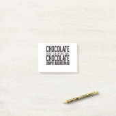 Post-it® Le chocolat ne pose aucune question : Chocolat Sim (Sur un bureau)
