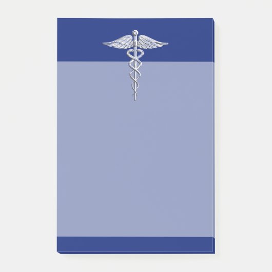 Post-it® Le chrome aiment le symbole Médicale de caducée (Devant)