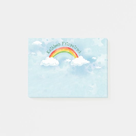 Post-it® Le ciel d'arc-en-ciel ajoutent 4x3 nommé (Devant)