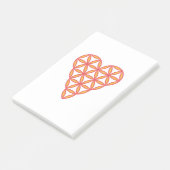 Post-it® Le Coeur De Vie - Orange/3D. (Incliné)