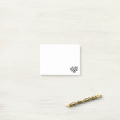 Post-it® Le Coeur Noir (Sur un bureau)