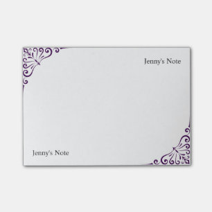 Post-it® Le coin élégant féminin garnissent le motif et le