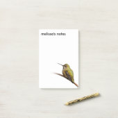 Post-it® Le colibri d'Anna sur Trumpetvine écarlate (Sur un bureau)