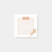 Post-it® Le coller avec une fleur d'orange (Devant)