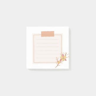 Post-it® Le coller avec une fleur d'orange