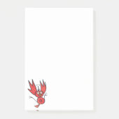 Post-it® Le Courrier-it® rouge d'oiseau de JMCdesign note 4 (Devant)