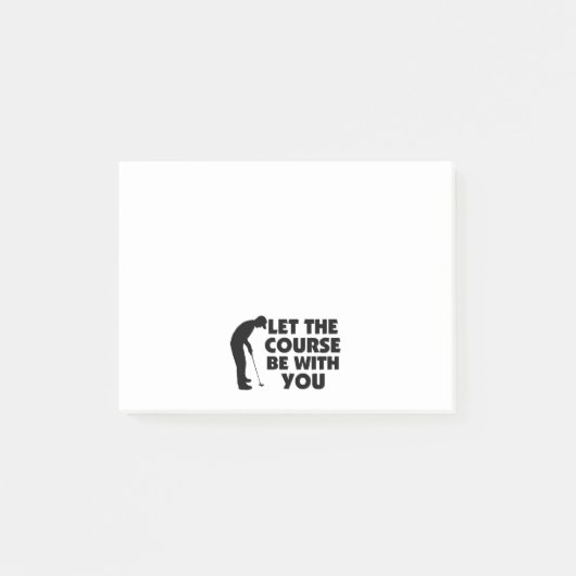 Post-it® Le cours soit avec vous jouant au golf (Devant)