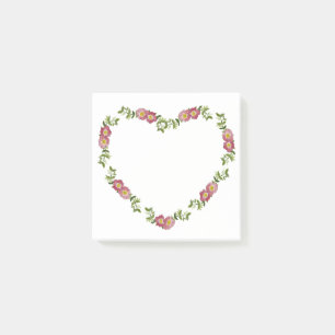 Post-it® Le cru pressé fleurit le coeur