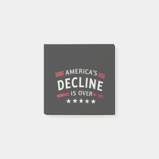 Post-it® Le déclin de l'Amérique est au-dessus de l'âge d'o (Devant)