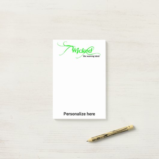 Post-it® Le étiquette d'avertissement a été désactivé, note (Sur un bureau)