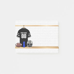 Post-it® Le football personnalisé Jersey de gris noir et