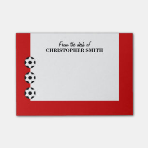 Post-it® Le football PERSONNALISENT le nom de couleur