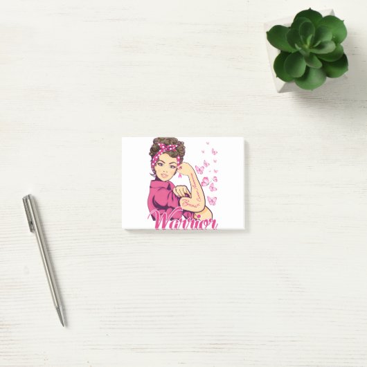 Post-it® Le guerrier Rosie Riveter Sensibilisation au cance (Bureau)