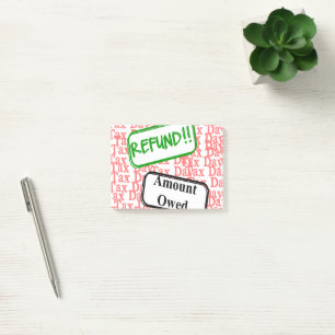 Post-it® Le jour de l'impôt de nouveau ?