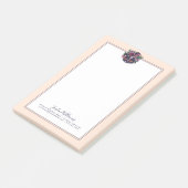 Post-it® Le lémur floral doux | ajoutent votre nom (Incliné)