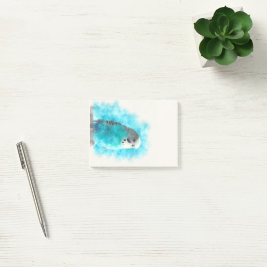 Post-it® le magnifique perroquet en bleu (Bureau)