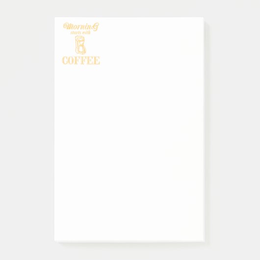 Post-it® Le matin commence avec du café (Devant)