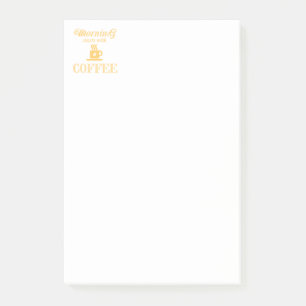 Post-it® Le matin commence avec du café