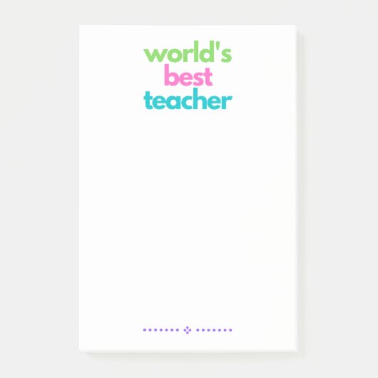 Post-it® Le meilleur Bloc-notes pour enseignants du monde (Devant)