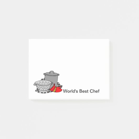 Post-it® Le meilleur chef du monde (Devant)
