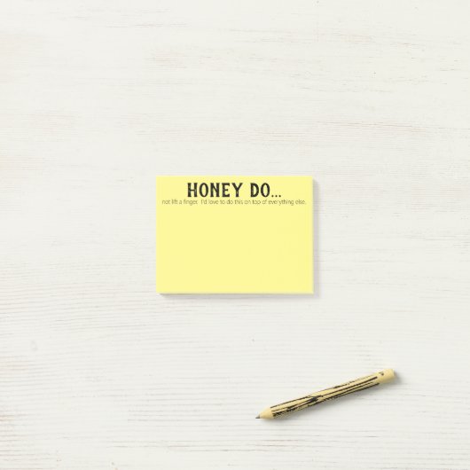 Post-it® Le miel est agressif (Sur un bureau)