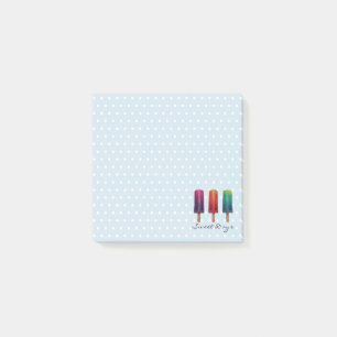 Post-it® Le mignon de Popsicle d'aquarelle crème