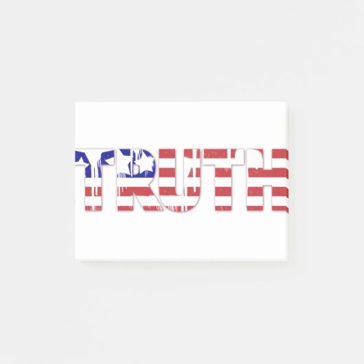 Post-it® Le mot " Vérité" avec drapeau américain (Devant)