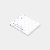 Post-it® Le motif | d'Ancre d'aquarelle ajoutent votre nom (Incliné)