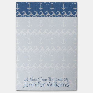 Post-it® Le motif nautique   de Knit ajoutent votre nom