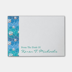 Post-it® Le motif rocheux   de mer ajoutent votre nom