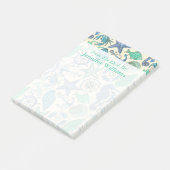 Post-it® Le motif turquoise | d'animaux de mer ajoutent (Incliné)