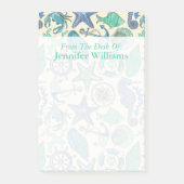 Post-it® Le motif turquoise | d'animaux de mer ajoutent (Devant)