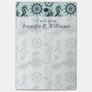 Post-it® Le motif vintage   d'animal de mer ajoutent votre