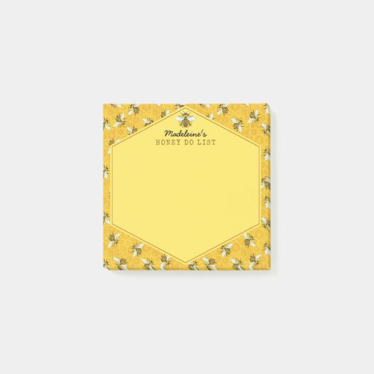 Post-it® Le nid d'abeilles d'abeille gaffent l'abeille que (Devant)