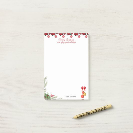 Post-it® Le Noël GiJoyeux et profiter de vos vacances (Sur un bureau)