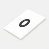 Post-it® Le nombre zéro (0) en noir (Incliné)