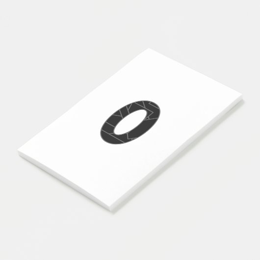 Post-it® Le nombre zéro (0) en noir (Incliné)