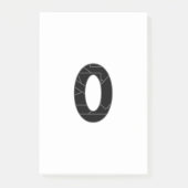 Post-it® Le nombre zéro (0) en noir (Devant)