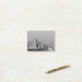 Post-it® Le paysage urbain de Seattle noir et blanc (Sur un bureau)
