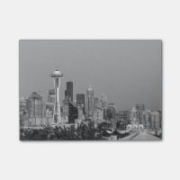 Le paysage urbain de Seattle noir et blanc