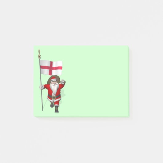 Post-it® Le Père Noël Avec L'Ensigne D'Angleterre (Devant)